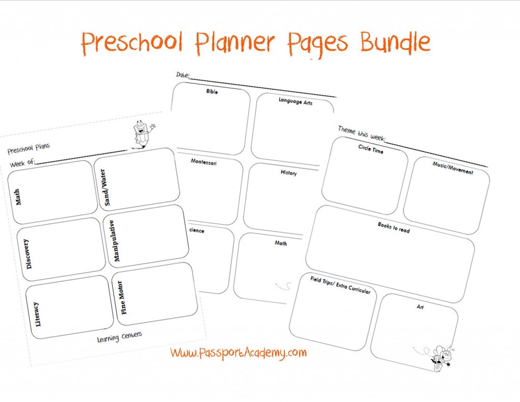 Organizing for Preschool: My Preschool Lesson Planner